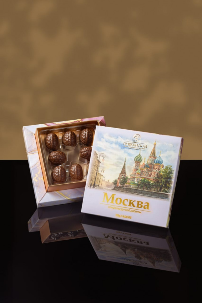  Пушкинская фабрика Конфеты Фундук-Малина (Москва), 115г(розовая коробка) в Черкесске
